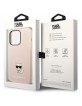 Karl Lagerfeld iPhone 14 Pro Hülle Case Silikon Choupette Body Rosa