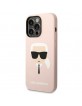 Karl Lagerfeld iPhone 14 Pro Hülle Case Silicon Karl Head Rosa Pink