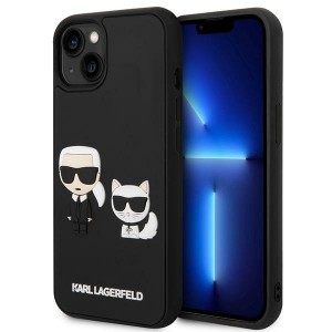 Karl Lagerfeld iPhone 14 Plus Hülle Case Cover Karl & Choupette 3D Schwarz