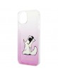 Karl Lagerfeld iPhone 14 Plus Hülle Case Cover Choupette Fun Rosa