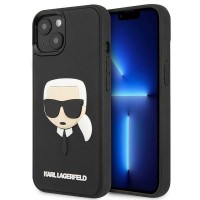 Karl Lagerfeld iPhone 14 Plus Hülle Case Cover 3D Rubber Karls Head Schwarz