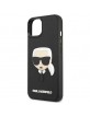 Karl Lagerfeld iPhone 14 Plus / 15 Plus Hülle Case Cover 3D Rubber Karls Head Schwarz