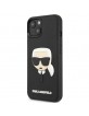Karl Lagerfeld iPhone 14 Case Cover 3D Rubber Karls Head Black