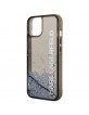 Karl Lagerfeld iPhone 14 Case Cover Liquid Glitter Elong Black