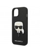 Karl Lagerfeld iPhone 14 Case Cover Saffiano Karl`s Patch Black