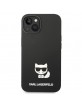 Karl Lagerfeld iPhone 14 Case Silicone Choupette Body Black