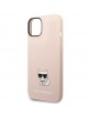 Karl Lagerfeld iPhone 14 Case Silicone Choupette Body Pink