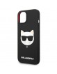 Karl Lagerfeld iPhone 14 Plus MagSafe Case Silicone Choupette Head Black