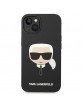 Karl Lagerfeld iPhone 14 Hülle Case Silicon Karl Head Magsafe Schwarz
