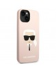 Karl Lagerfeld iPhone 14 Magsafe Hülle Case Silicon Karl`s Head Rosa