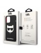 Karl Lagerfeld iPhone 14 Pro Max MagSafe Hülle Case Silikon Choupette Head Schwarz