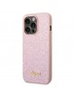 Guess iPhone 14 Pro Max Hülle Case Cover Glitter Script Pink