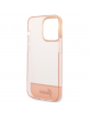Guess iPhone 14 Pro Hülle Case Cover Translucent Rosa