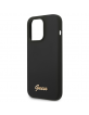 GUESS iPhone 14 Pro Case Cover Silicone Vintage Logo Black