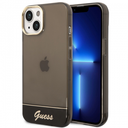 Guess iPhone 14 Plus Hülle Case Cover Translucent Schwarz