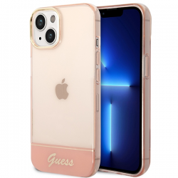 Guess iPhone 14 Plus Case Cover Translucent Pink
