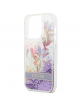 Guess iPhone 14 Pro Max Case Cover Flower Liquid Glitter Purple