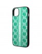 Karl Lagerfeld iPhone 14 Case Cover Monogram Stripe Green