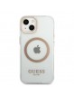 Guess iPhone 13 / 14 / 15 Magsafe Case Cover Metal Outline Gold