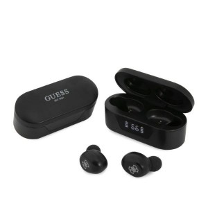 GUESS Bluetooth headphones TWS + charging station / docking station black