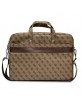 GUESS notebook / laptop bag 16" Saffiano 4G Triangle Brown