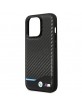 BMW iPhone 14 Pro Hülle Case Cover M Power Carbon Leder Schwarz