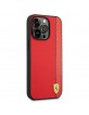 Ferrari iPhone 14 Pro Hülle Case Cover Carbon Stripe Rot