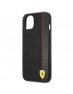 Ferrari iPhone 14 Plus Hülle Case Cover Carbon Stripe Schwarz