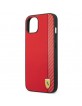Ferrari iPhone 14 Plus Case Cover Carbon Stripe Red