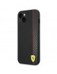 Ferrari iPhone 14 Case Cover Carbon Stripe Black
