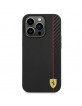 Ferrari iPhone 14 Pro Max Hülle Case Cover Carbon Stripe Schwarz