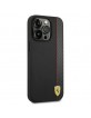 Ferrari iPhone 14 Pro Max Case Cover Carbon Stripe Black