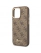 Guess iPhone 14 Pro Case Cover 4G Vintage Logo Brown