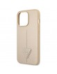 GUESS iPhone 14 Pro Hülle Case Cover Saffiano Triangle Gold