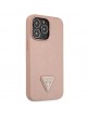 GUESS iPhone 14 Pro Case Cover Saffiano Triangle Pink