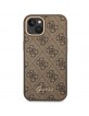 Guess iPhone 14 Plus Hülle Case Cover 4G Vintage Logo Braun