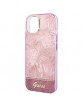 Guess iPhone 14 Plus Hülle Case Cover Urwald Kollektion Pink