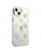 Guess iPhone 14 Plus Case Cover Peony Glitter Transparent