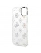 Guess iPhone 14 Plus Hülle Case Cover Peony Glitter Transparent