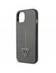 GUESS iPhone 14 Plus Case Cover Saffiano Triangle Silver