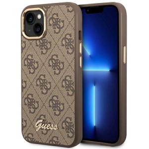 Guess iPhone 14 Case Cover 4G Vintage Logo Brown