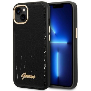 Guess iPhone 14 Case Cover Croco Collection Black