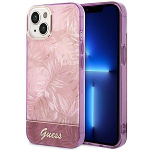 Guess iPhone 14 Hülle Case Cover Urwald Kollektion Pink