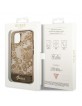 Guess iPhone 14 / 15 / 13 Case Cover Porcelain Collection Brown