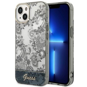 Guess iPhone 14 Hülle Case Cover Porzellan Kollektion Grau