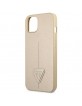 GUESS iPhone 14 Case Cover Saffiano Triangle Gold