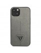 GUESS iPhone 14 Case Cover Saffiano Triangle Silver