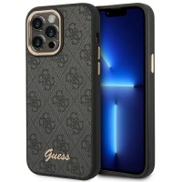 Guess iPhone 14 Pro Max Case Cover Vintage Logo 4G Grey