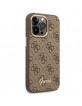 Guess iPhone 14 Pro Max Hülle Case Cover 4G Vintage Logo Braun