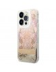 Guess iPhone 14 Pro Max Hülle Case Cover Paisley Liquid Glitter Gold